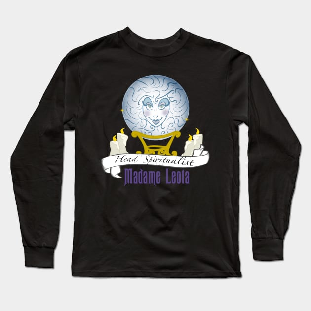 Madame Leota Head Spiritualist Long Sleeve T-Shirt by Polynesian Vibes